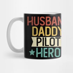 Husband Daddy Pilot Hero Gift Pilot Dad Gift Mug